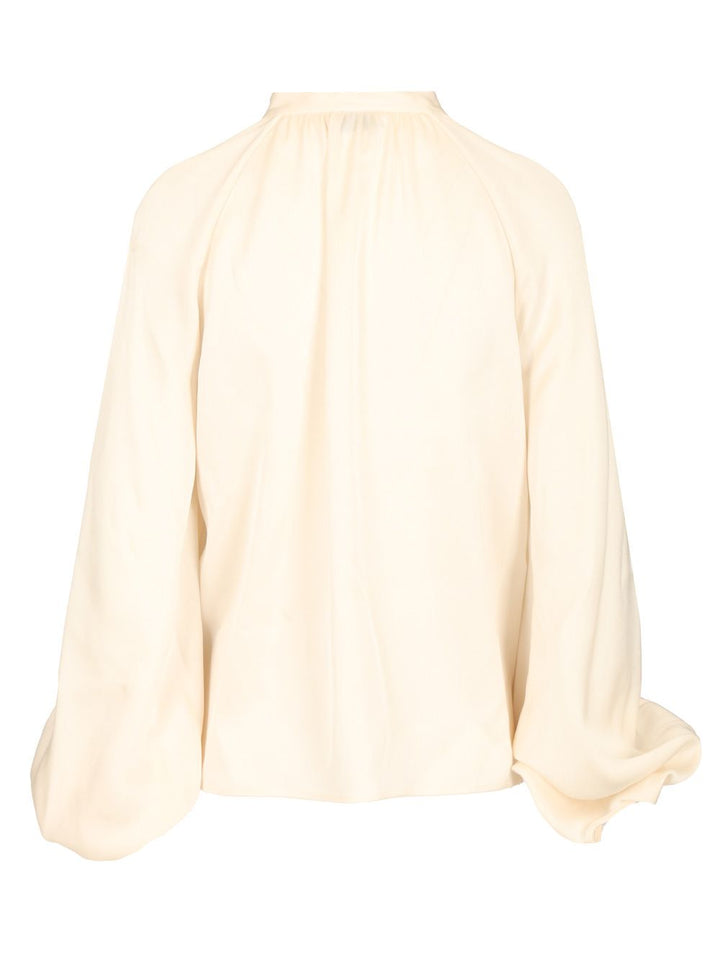 Filippa K Draped Blouse Shirts - Bianco | 8b14e7b67bb967bc69413a06735edb782218fa82