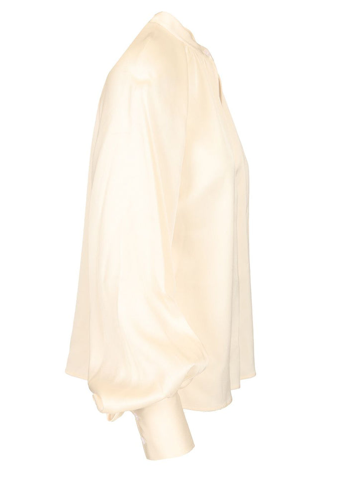 Filippa K Draped Blouse Shirts - Bianco | e3d5dc8e4257298e34e2b87ac9450f0c2181e85f