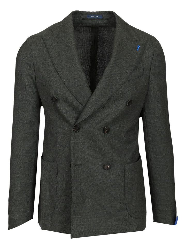 Guarinucci Double-Breasted Wool Blazer Giacche - Verde | ee91192b742d1969b088e9787190fae2a450c122
