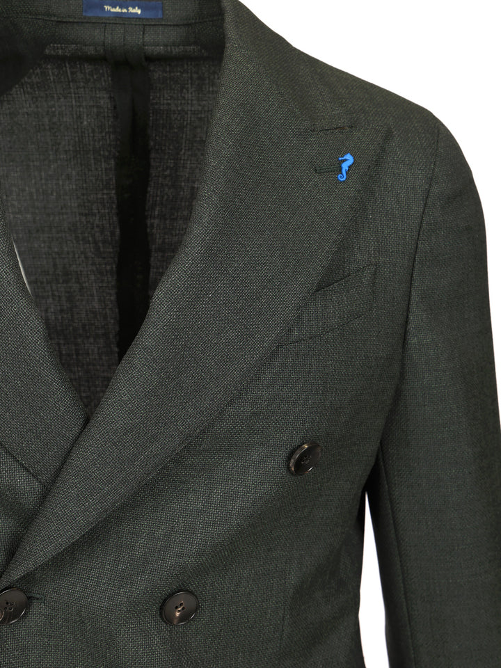 Guarinucci Double-Breasted Wool Blazer Giacche - Verde | 1dd2d0128ef45a61f161f5af2d164a6c0b1963ec
