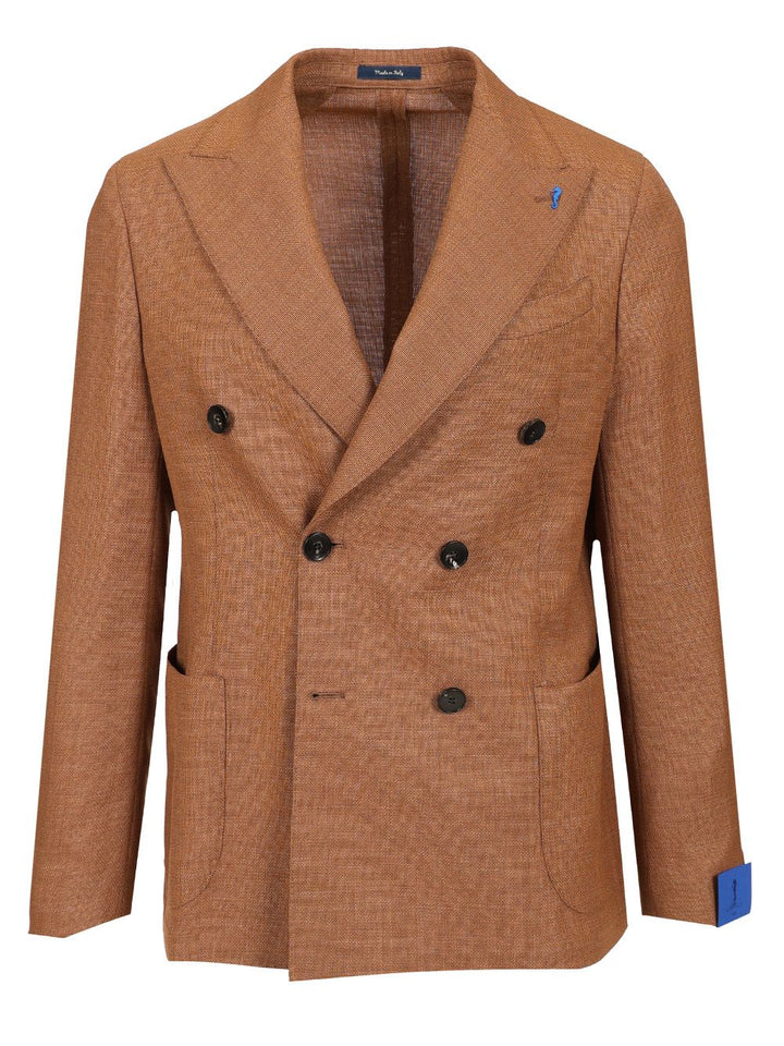 Guarinucci Double-Breasted Wool Blazer Giacche - Beige | a086c2a21b0897793ea2463d8f1795215291c4b8