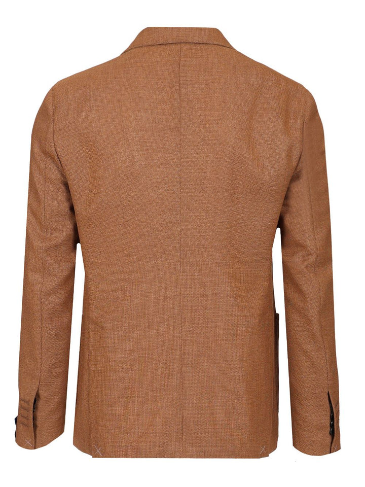 Guarinucci Double-Breasted Wool Blazer Giacche - Beige | 6f3121418af55b12117185e27186654762203be2