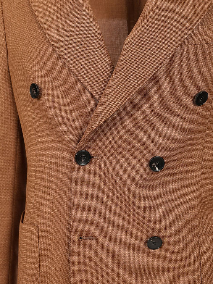 Guarinucci Double-Breasted Wool Blazer Giacche - Beige | 22ffee920b45c367ae681d7ef20903a058917f5c