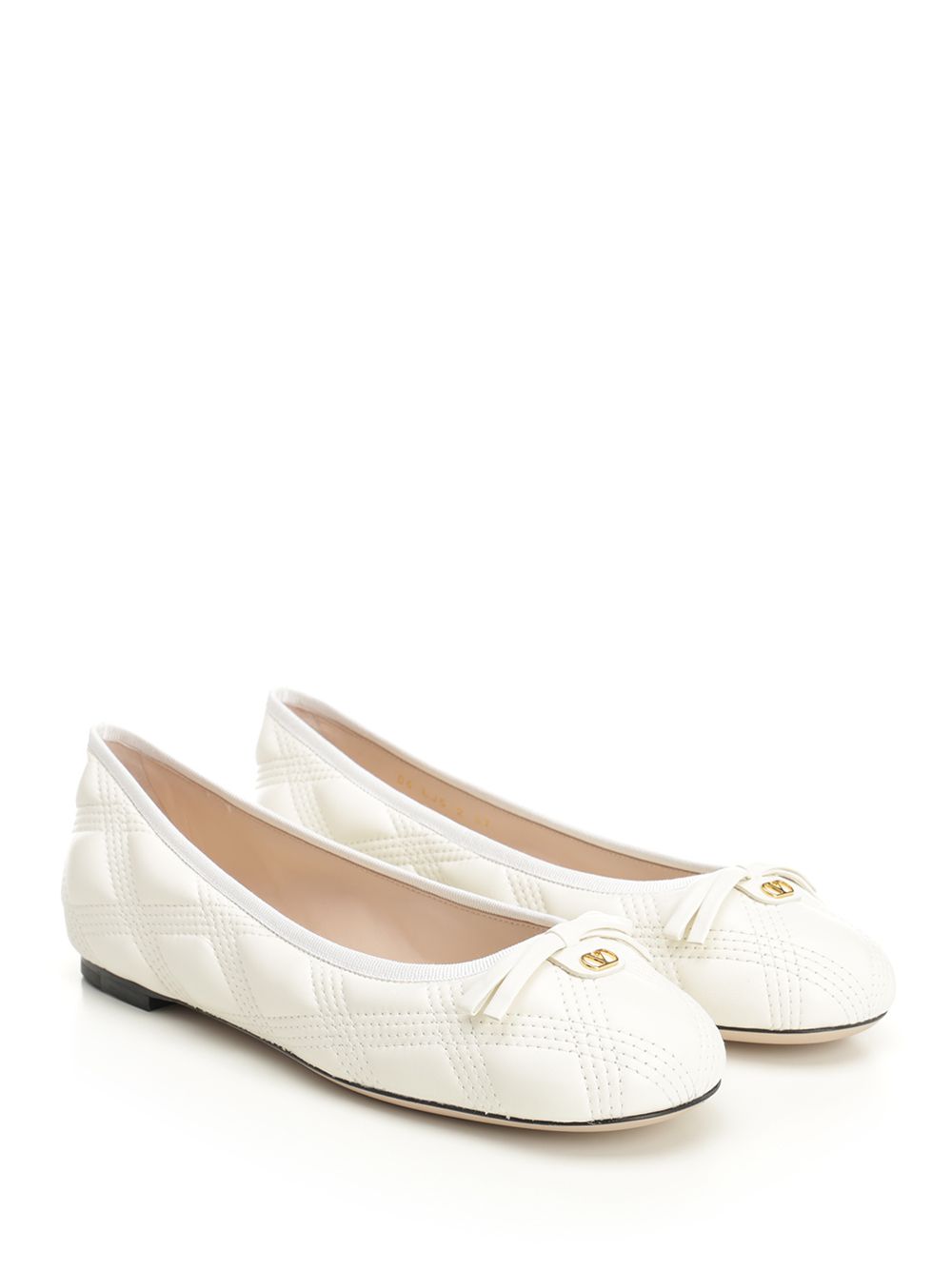 Valentino Garavani Nappa Leather Ballerinas Scarpe basse - Bianco | 9b54d6a752f3fbe36e7b7a724451adb5a55dbb82