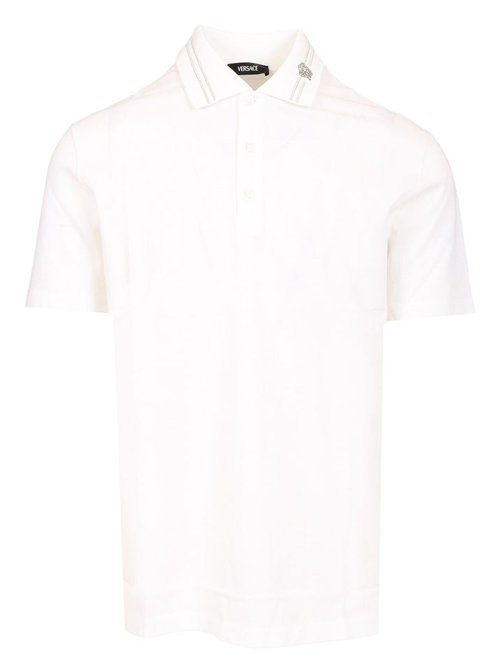 Versace Piquet Polo Polo shirt - Bianco | fc408b17291d381b146d72628dda738a609969df