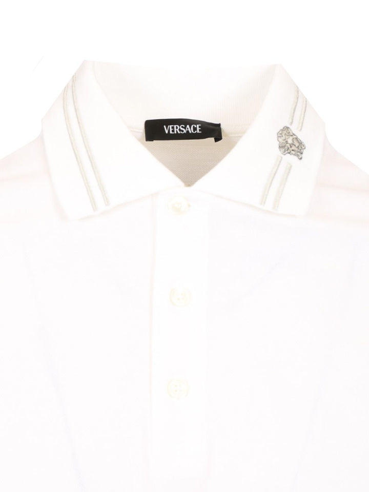 Versace Piquet Polo Polo shirt - Bianco | e3df6a78c3399c96652aea89ec0cadd99928a659