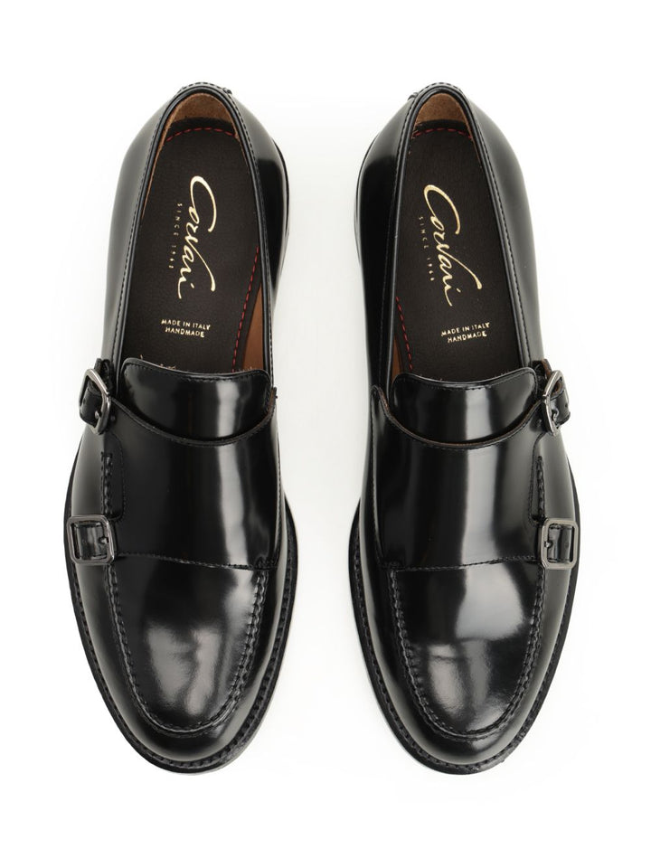 Corvari Double Buckle Moccasin Mocassini - Nero | 990620819f1680cf1a2a7b7777716f962e738586
