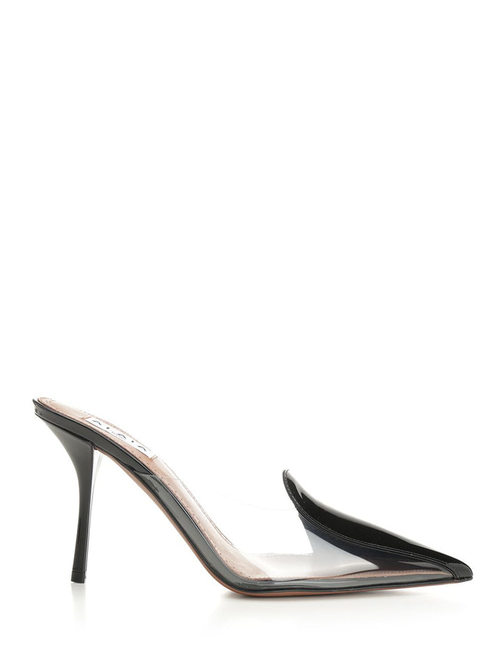 AlaÏA Mule In Patent Leather And Pvc Decollete - Nero | cc3cba922c44de7bcfd87a1b8adf98904404f894