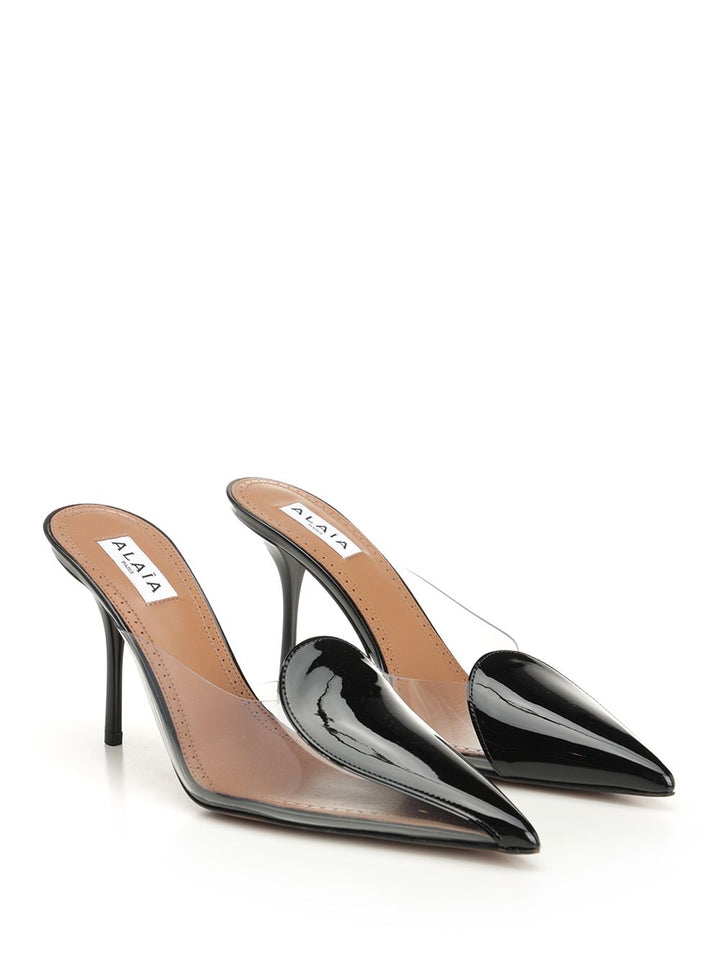 AlaÏA Mule In Patent Leather And Pvc Decollete - Nero | b49dc18636019f869a06c84ce4c3503cb7153067