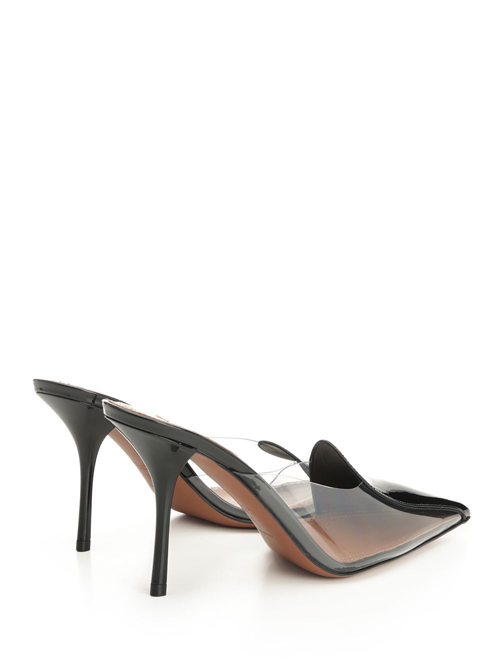 AlaÏA Mule In Patent Leather And Pvc Decollete - Nero | 95e2bcb4e9780512bd3341e817156409b5572819