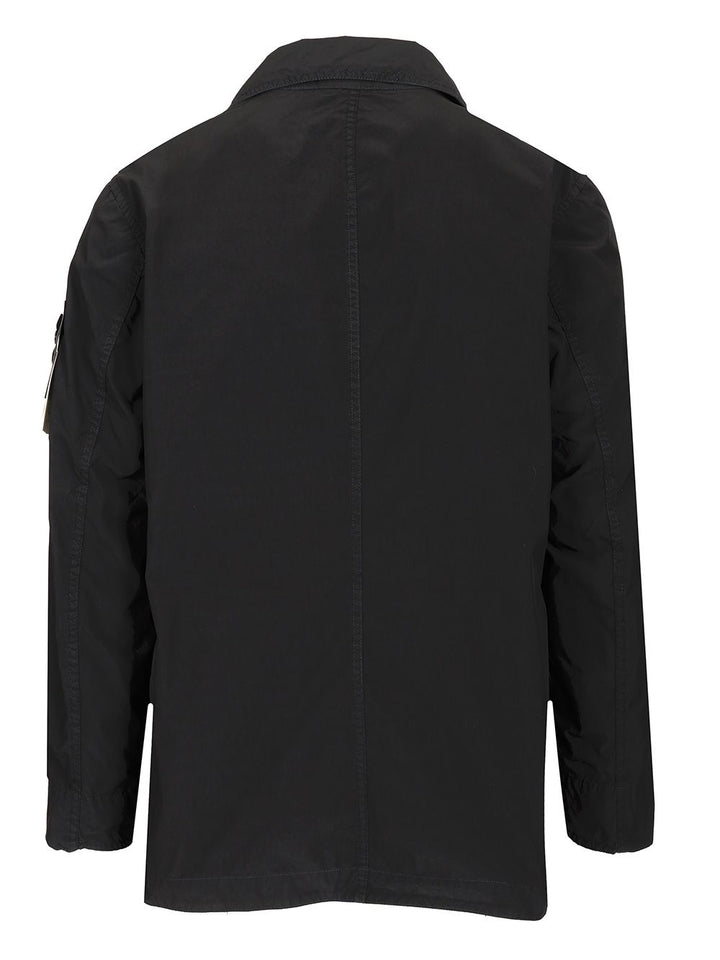 Stone Island Short Nylon Trench Coat Giacche - Blu | 6627432be1cbcd95fd3dd902508c425ffd371193
