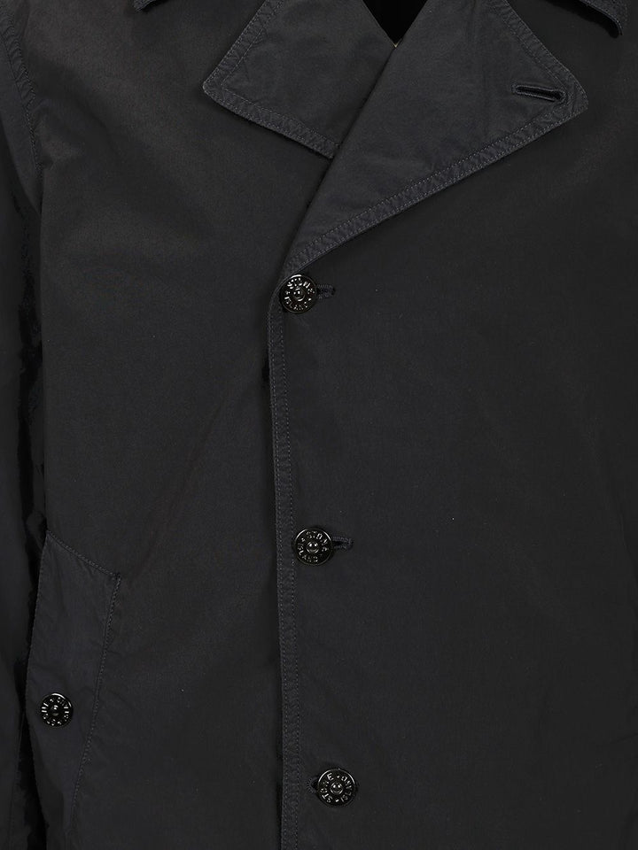 Stone Island Short Nylon Trench Coat Giacche - Blu | 147de5f8bf46e6f4591b12f5c5f9b14bf2e21656