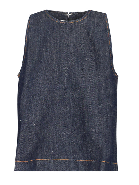 Sleeveless Top Top Blu