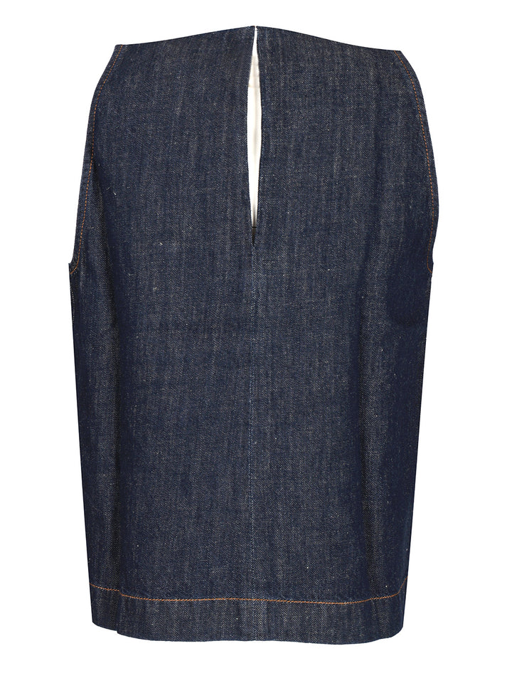 7 For All Mankind Sleeveless Top Top - Blu | 736ddb909e8046127229620279e040aeae7a0503