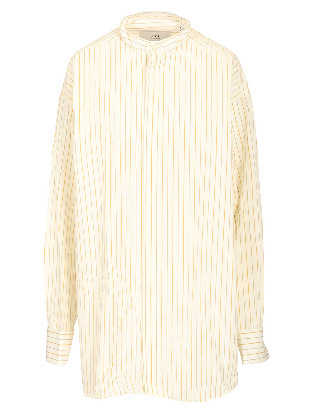 Ami Oversized Striped Shirt Shirts - Bianco | e3d2925814d39907a6946f75439950531bd743f3