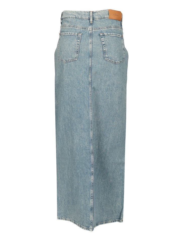 7 For All Mankind Long Maxi Skirt Gonne - Light blue | 22327f057abcb810841f8ad9cee02e3da02c6d54