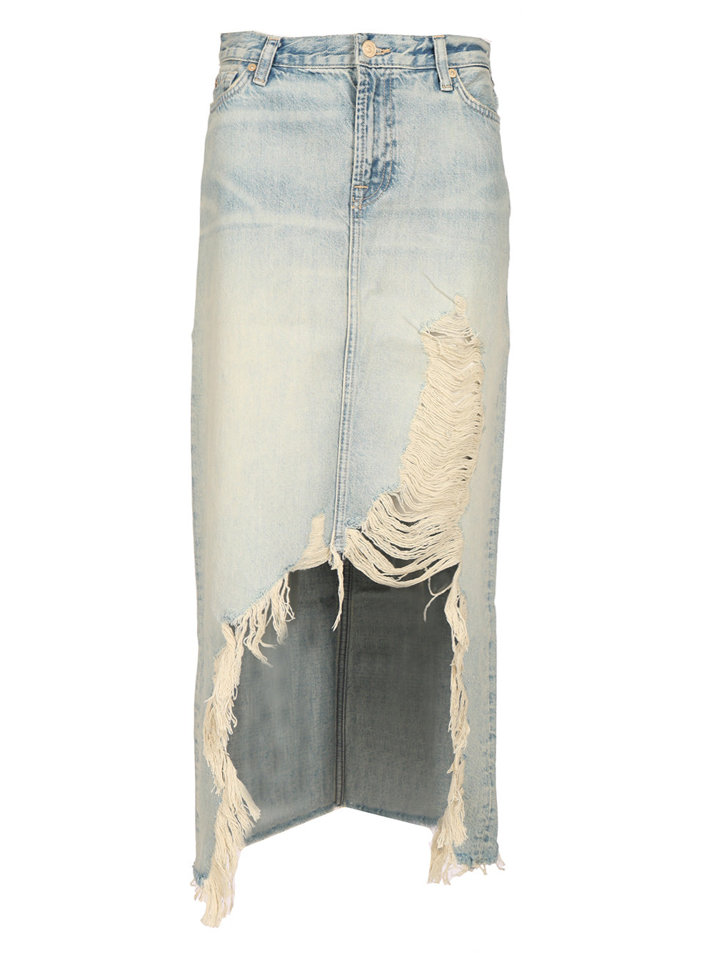 7 For All Mankind Midi Skirt Gonne - Light blue | 8c29aa8b910ee45c2f23d05daae4544da2d8c7a0