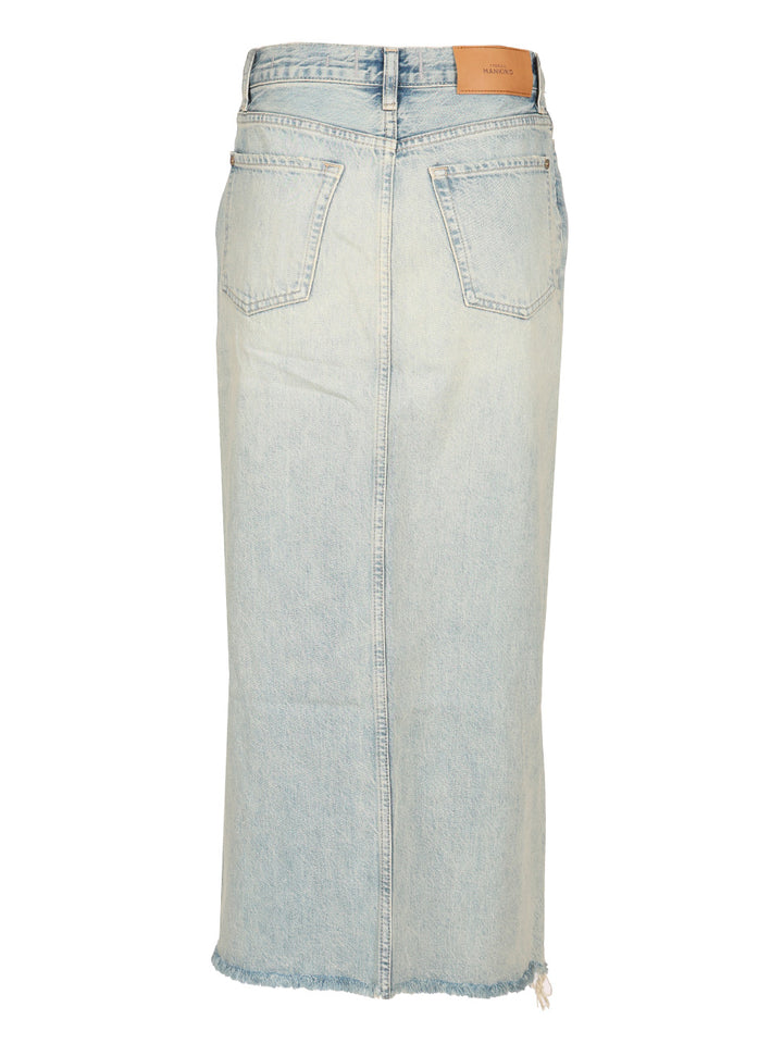 7 For All Mankind Midi Skirt Gonne - Light blue | 5f080792169d2087defb4805c406450ca0da2e07