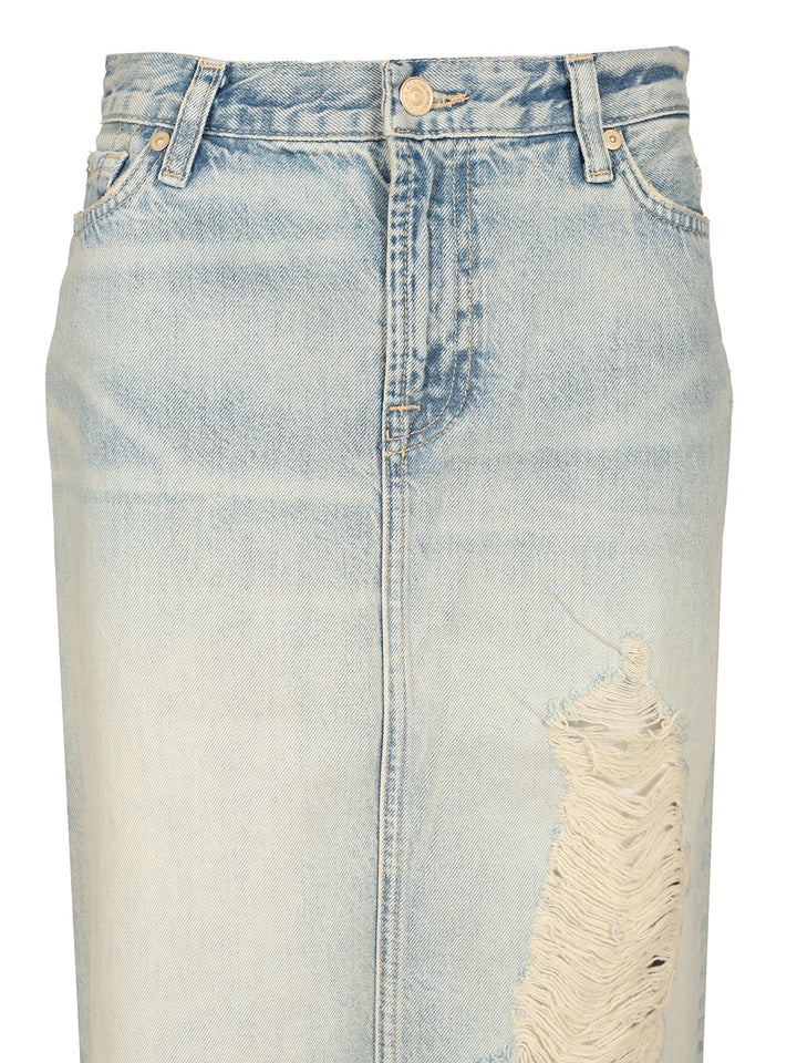 7 For All Mankind Midi Skirt Gonne - Light blue | 8e5242ee6fa4ef45408bfbec224c42f7a2da8f24