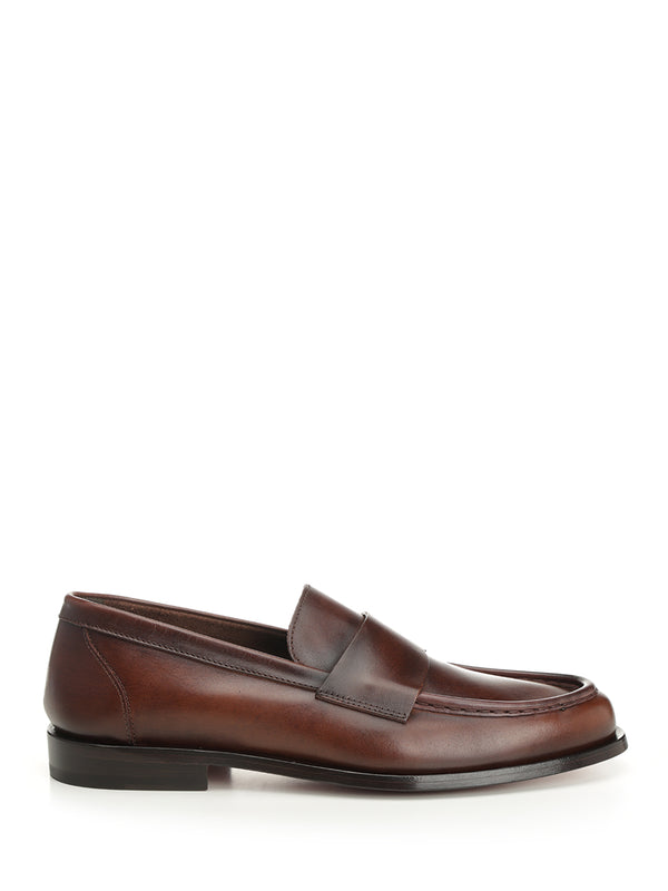 Brown Mocassin Scarpe Basse Marrone