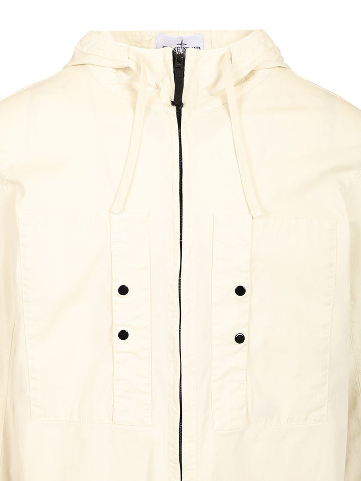 Stone Island Short Parka Giacche - Bianco | 032b4e7b82e4b4eed23e9a33a90ca8f426c92fae