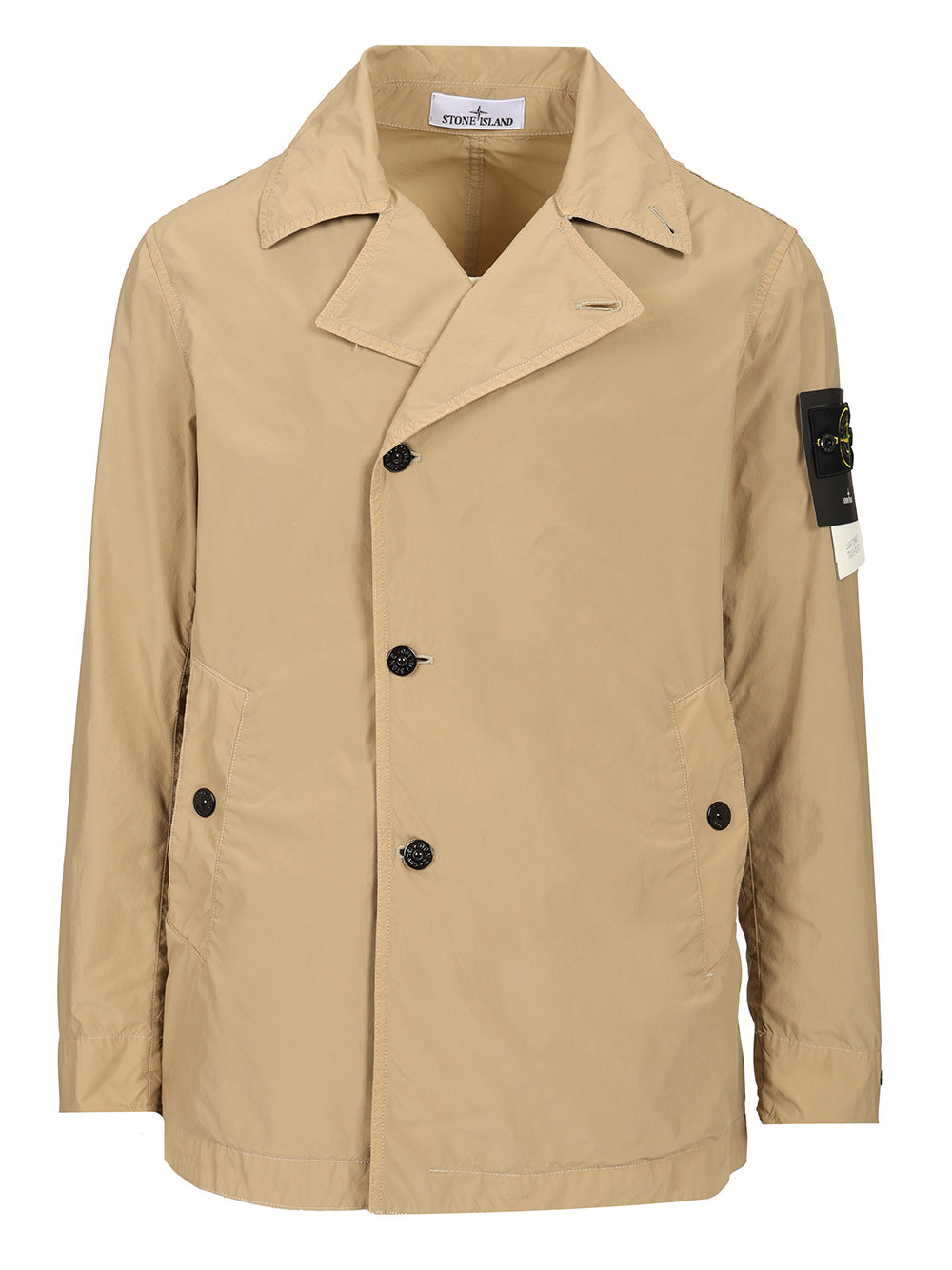 Stone Island Short Nylon Trench Coat Coats - Beige | 3fecba4fa6d7523cf1f99d3ad8e33e33c79a9aeb