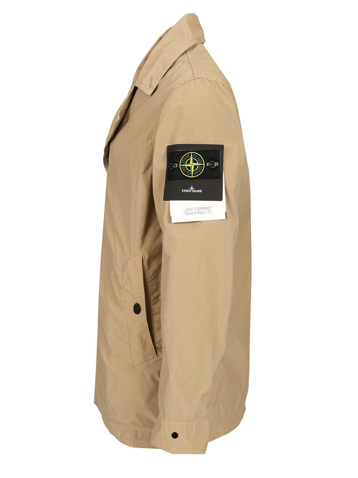 Stone Island Short Nylon Trench Coat Giacche - Beige | 5fe53256bcc7442e8efacacc68add4c772e1b2df
