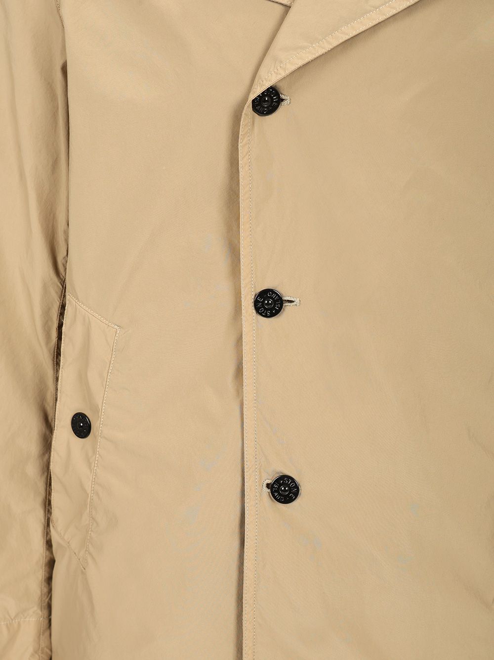 Stone Island Short Nylon Trench Coat Giacche - Beige | e723bb46b0aeb062afab64a021c9d10975cd17c8