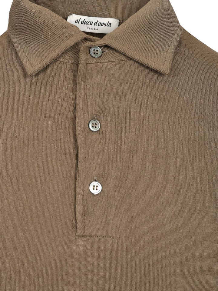 Al Duca D'Aosta Cotton Polo Knitwear - Marrone | 296f59608e004b681a80c2c9705c87246a73f60a
