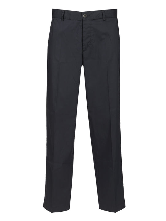 Cotton Blend Trousers Blu