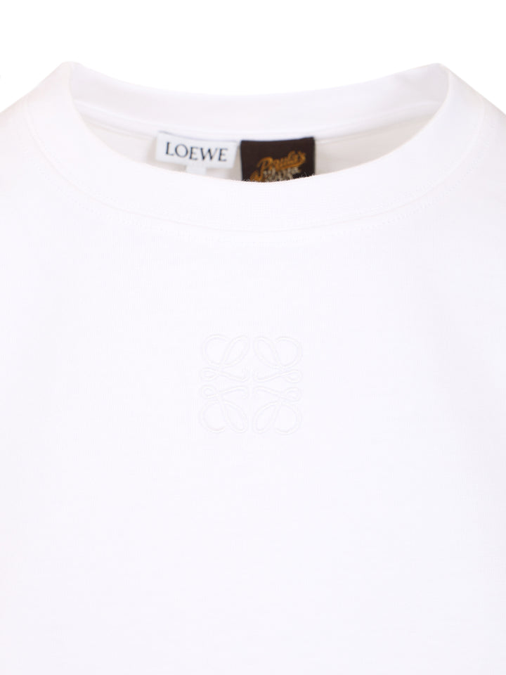 Loewe Cotton Lace-Up T-Shirt - Bianco | 6ecf7e3ac9da76f455296ed8dc5141fab62cc30d