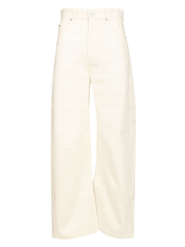 Loewe Barrel Trousers Jeans - Bianco | 0129b6b91a34e7efd213430801037a987998cff4