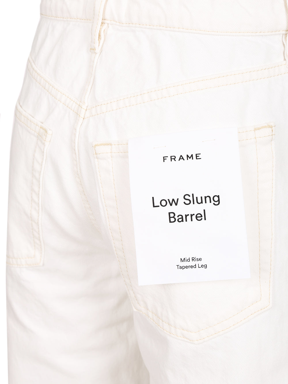 Frame Low Slung Barrel Jeans - Bianco | a35c8aae7ea9d40825b1b6589b67431a47635c89