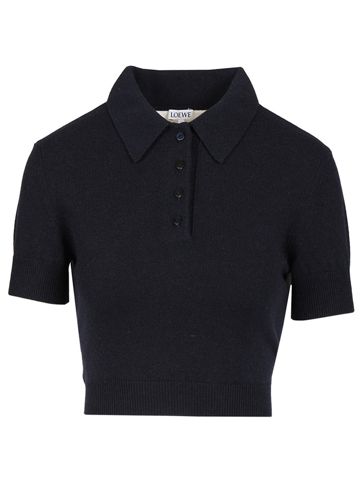 Loewe Wool And Cashmere Polo shirt - Blu | a520b3d421bfdf55a46f28debe596e4a35c9e88b