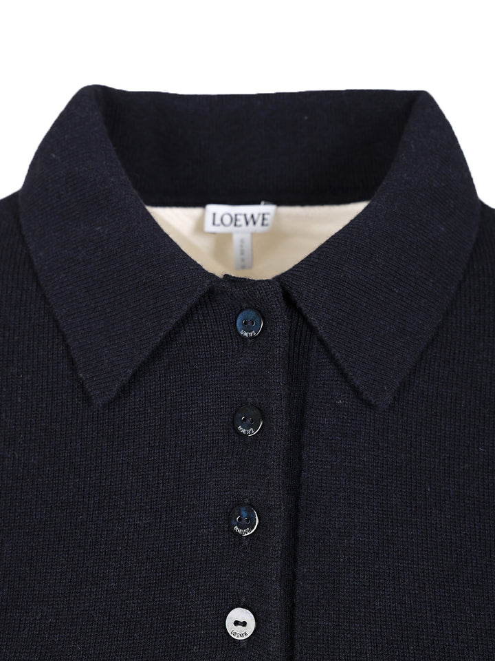 Loewe Wool And Cashmere Polo shirt - Blu | 32d204e7dac9fd79f1f2d005a60ea2545c6c273c