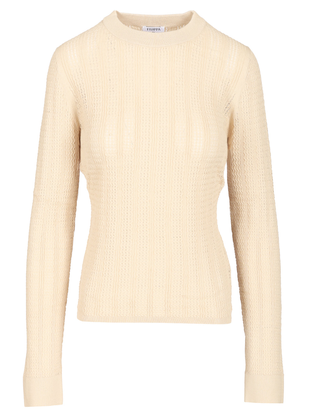 Filippa K Long Sleeve Knitted Shirt Top - Beige | 624ecf3497dcafb139e21ee03b742bedf4ec1950