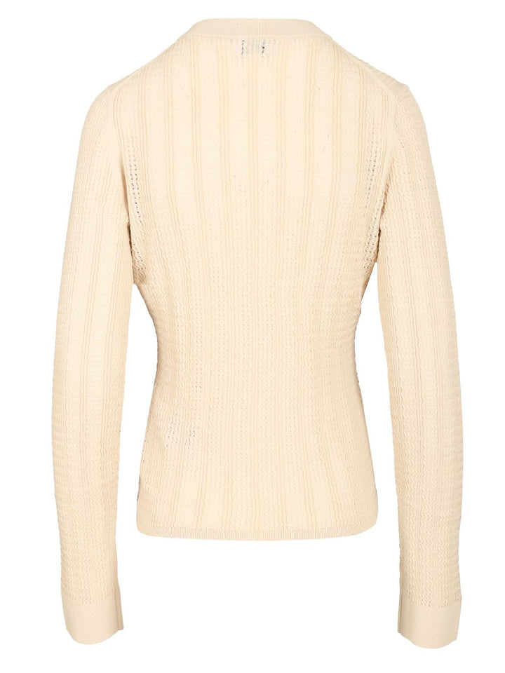 Filippa K Long Sleeve Knitted Shirt Top - Beige | be20265bc823144db2d818b7ad316c143248c469