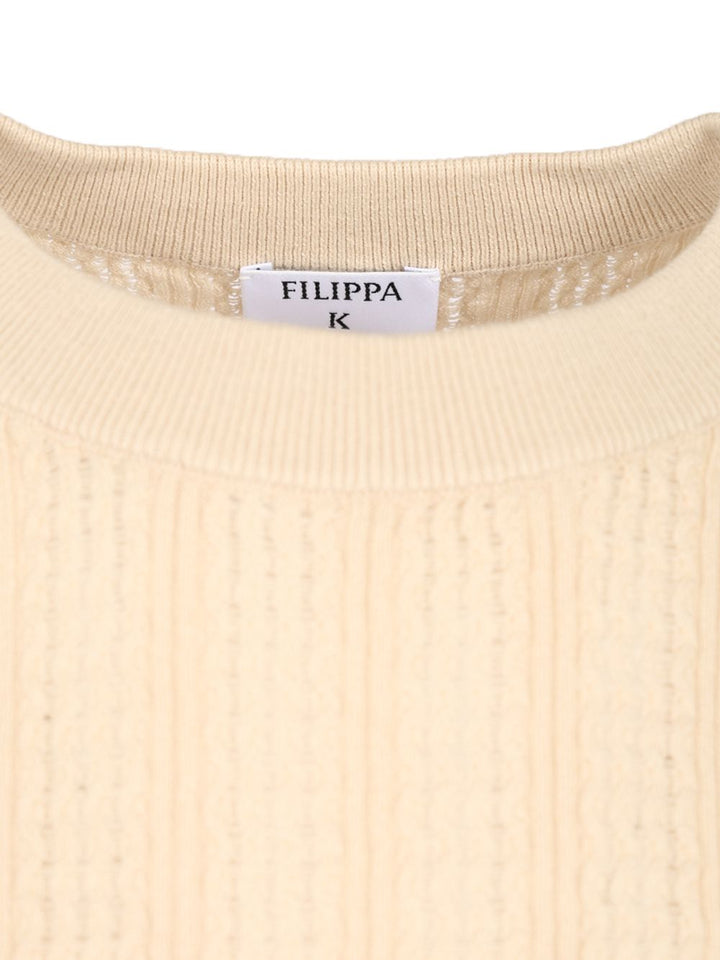 Filippa K Long Sleeve Knitted Shirt Top - Beige | 5658eceb930927cfe41c81ada6b6d4cb90436bed