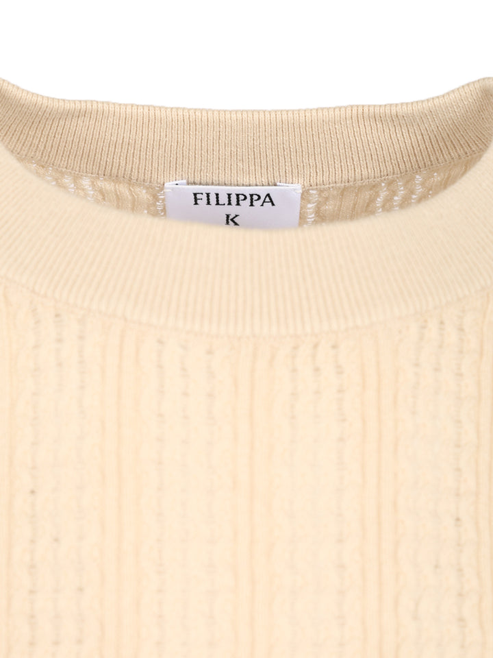 Filippa K Long Sleeve Knitted Shirt Top - Beige | 4cc6af7f4f8c24d228802f8e2c3022b4a5a3fc6d