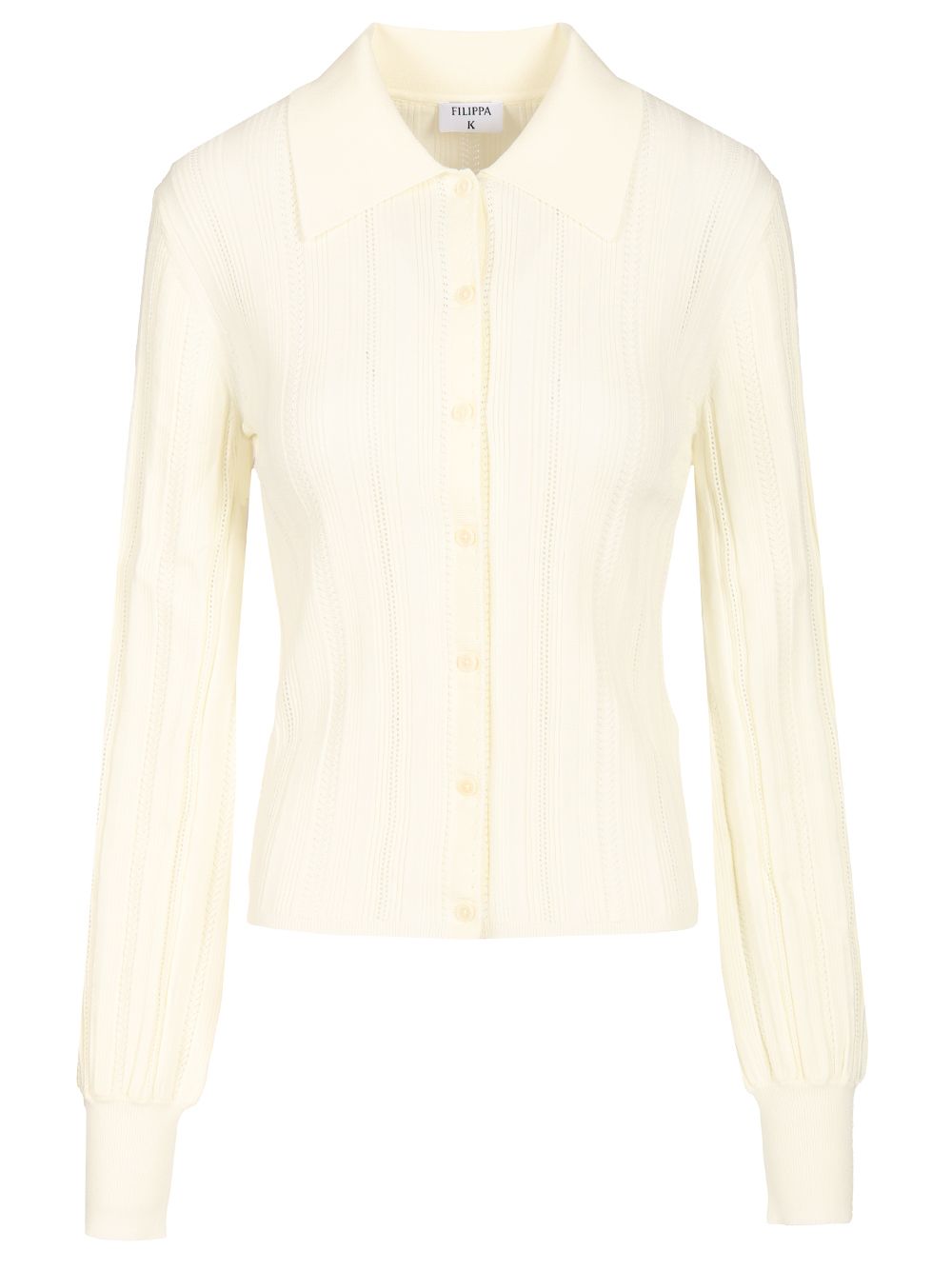 Filippa K Knit Cardigan Knitwear - Bianco | 78bc4dad7eeb3da5de09c304345a696ca3636e11