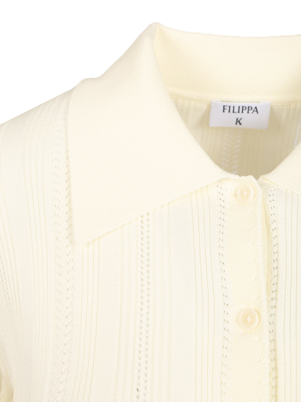Filippa K Knit Cardigan Knitwear - Bianco | cbd0af0b4f73ee7e57146f4ff93bf3c9a349f531