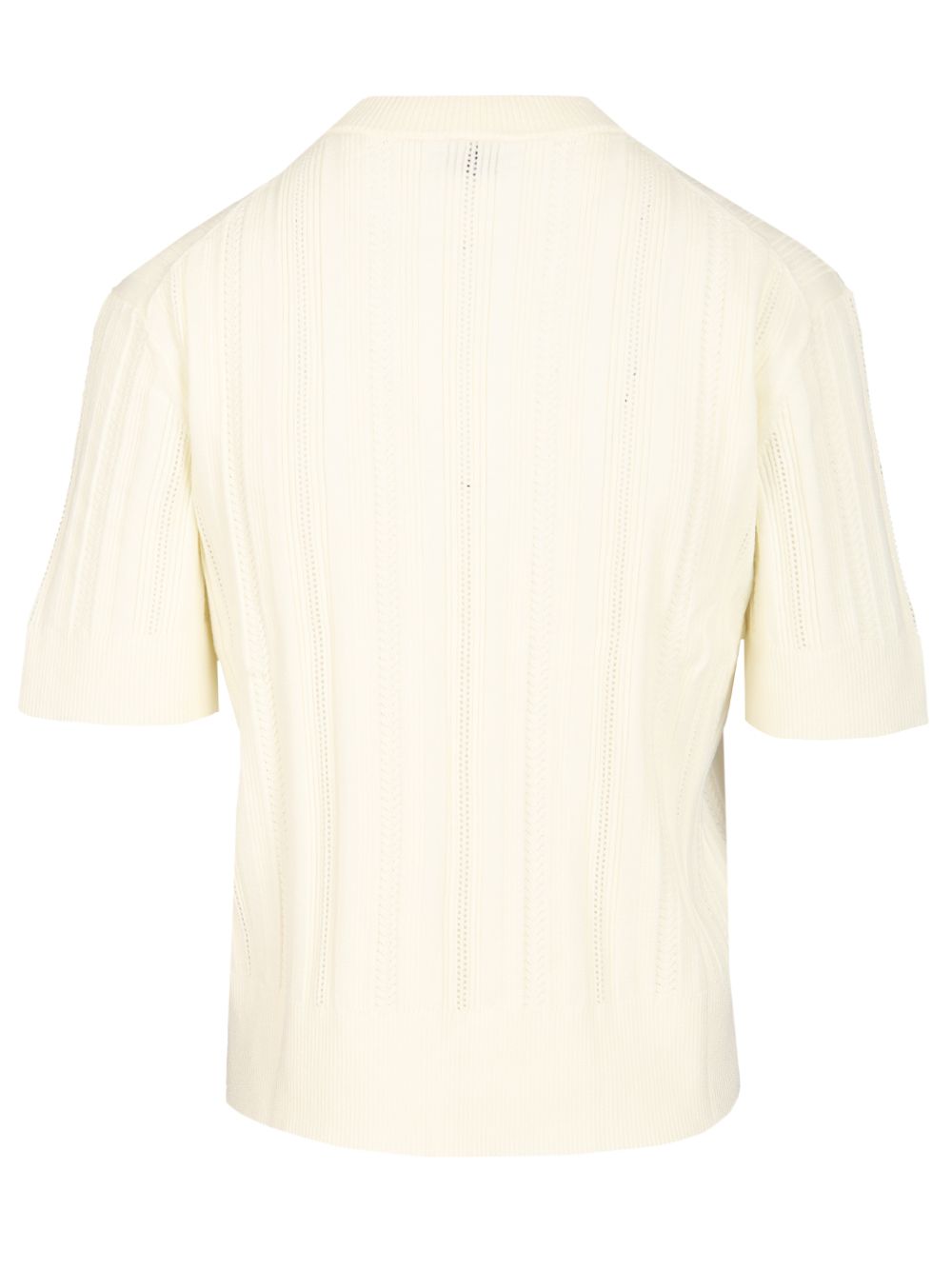 Filippa K Braid Knit T-Shirt - Bianco | fbe3ab491001c10126a9936cc32b51f235d14419