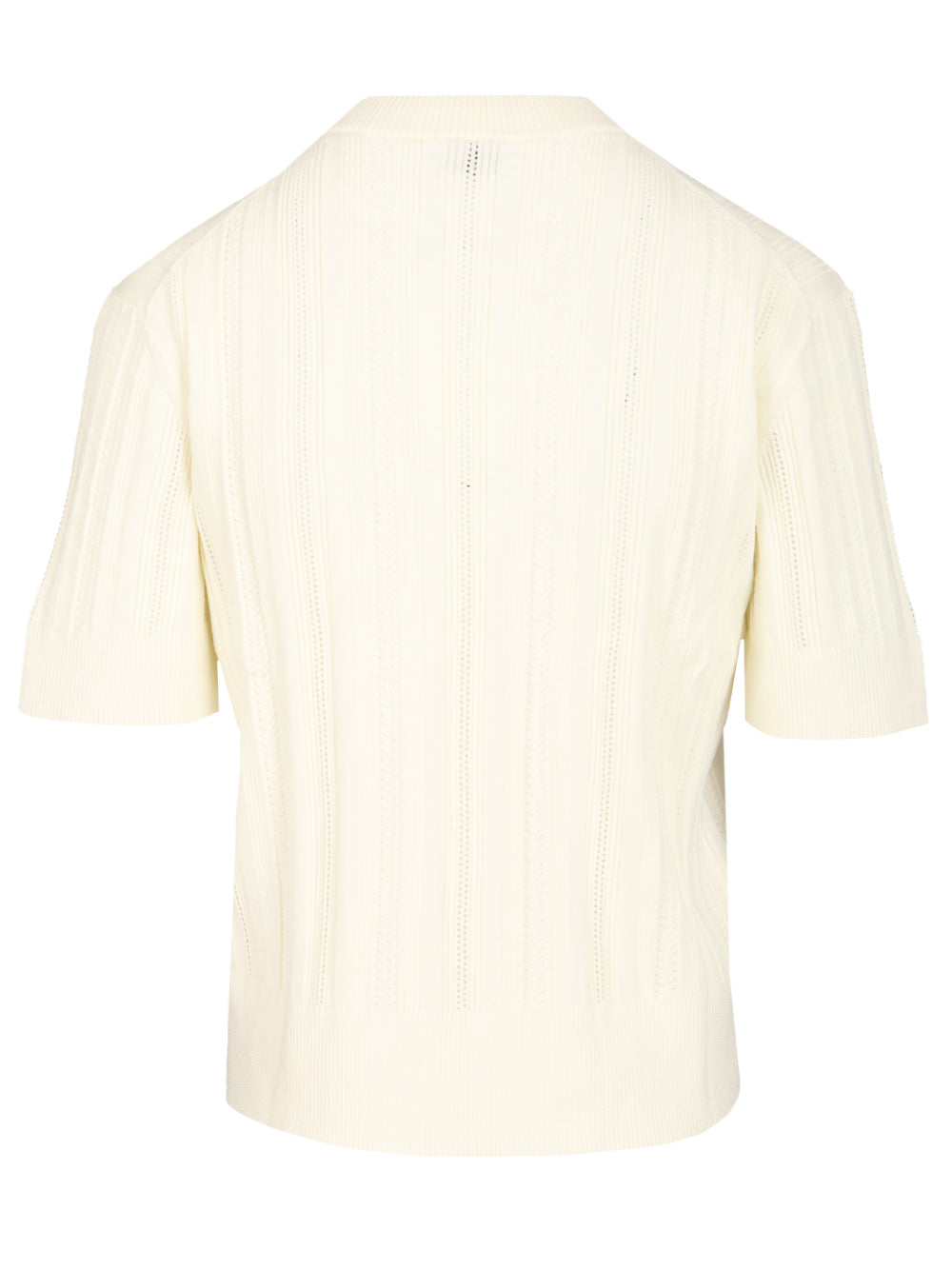Filippa K Braid Knit T-Shirt - Bianco | 840cbebf22fb2c7125d29062d90e263664c965d3