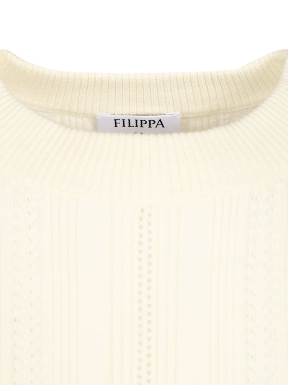 Filippa K Braid Knit T-Shirt - Bianco | 271b1814473ad0f3c975501496b09016ed379cb4