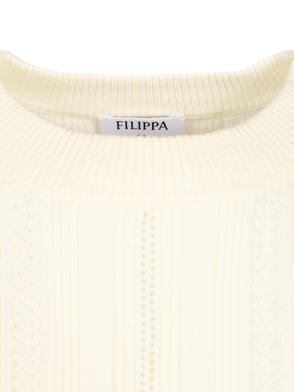 Filippa K Braid Knit T-Shirt - Bianco | d8b567c08fcf55d0f9305c56f21875a3dcc80c10