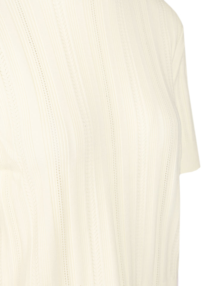 Filippa K Braid Knit T-Shirt - Bianco | 1b27a0b62c202920b037cf7fe3f3c80522da5dd2