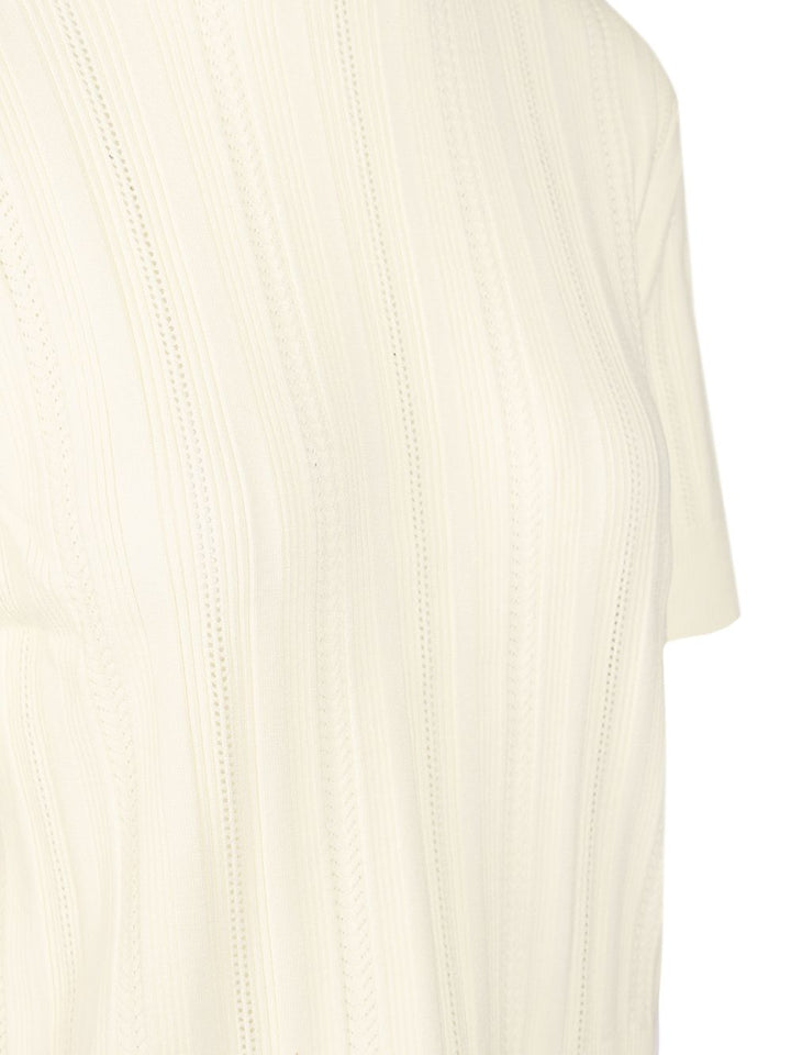 Filippa K Braid Knit T-Shirt - Bianco | 48060ced26f7930f257ccd6dfeecb0427a5ed609