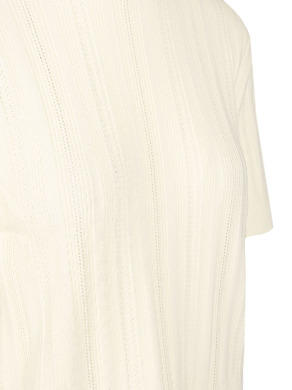 Filippa K Braid Knit T-Shirt - Bianco | 48060ced26f7930f257ccd6dfeecb0427a5ed609
