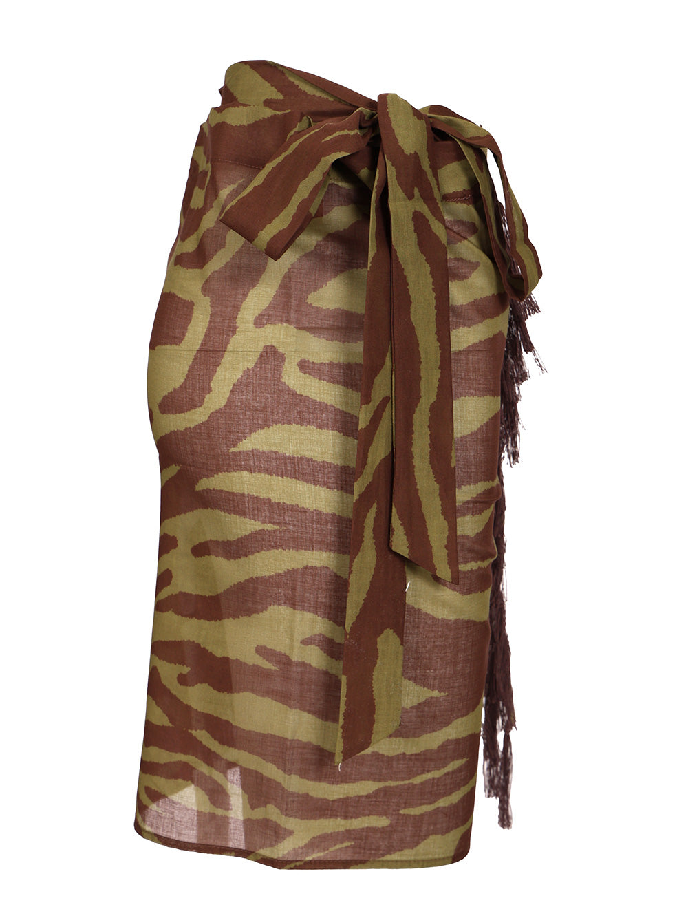 The Attico Zebra Print Pareo Gonne - Marrone | cf1a640a47361c54d51d54c495955ade1dc6bbc6