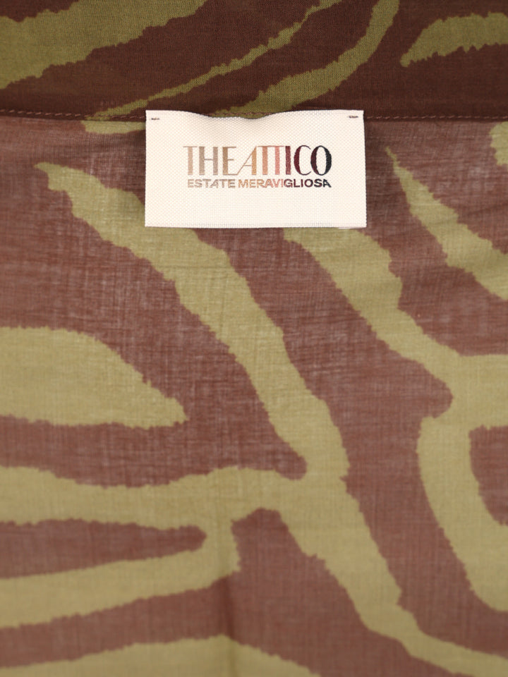The Attico Zebra Print Pareo Gonne - Marrone | 824616d41675bef05c968dce8a05b83b2572c07f